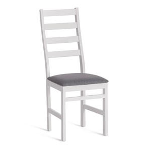 Обеденный стул ROSARIO / white, ткань тёмно-серая (150), id 19820 в Салехарде